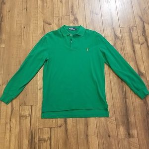 Green Long Sleeved Polo